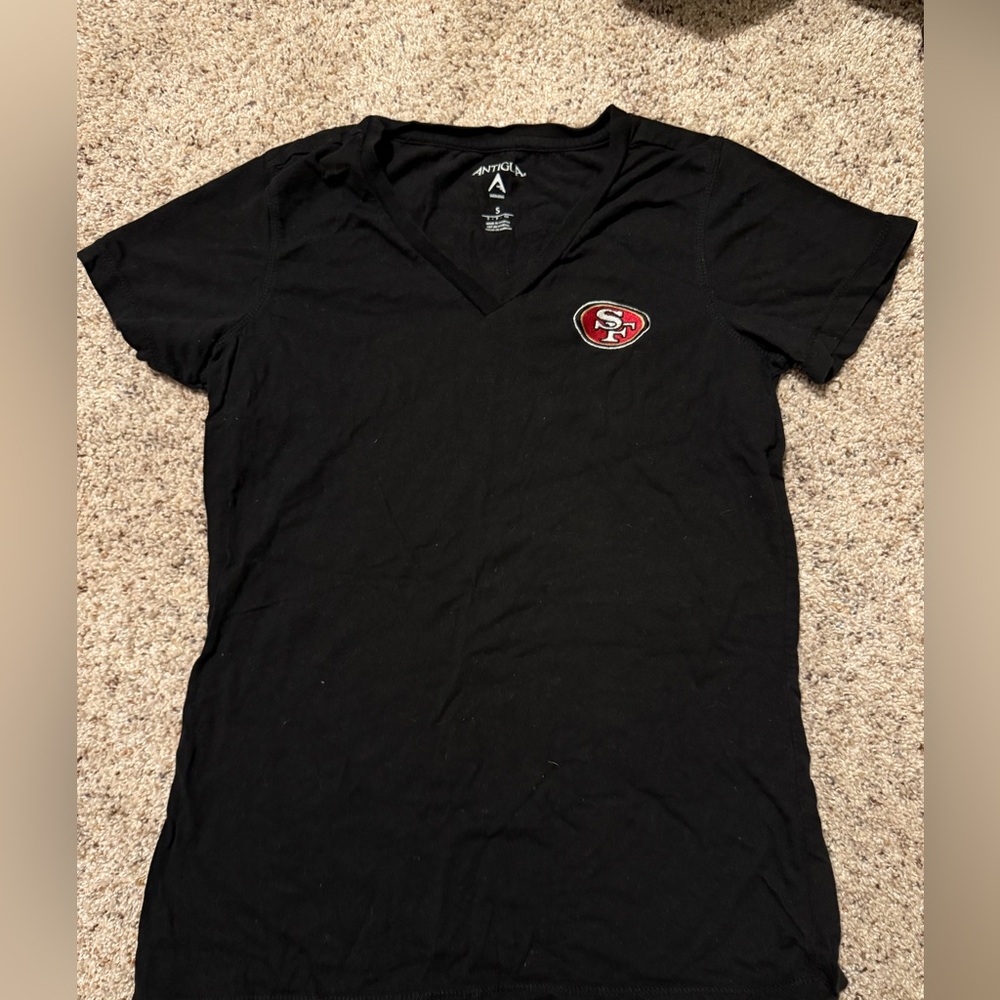 Women’s Black Embroidered  SF 49ers T-Shirt